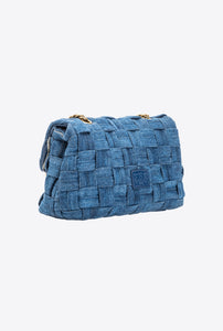 MINI LOVE BAG PUFF DENIM INTRECCIATO