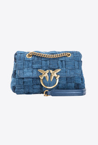 MINI LOVE BAG PUFF DENIM INTRECCIATO