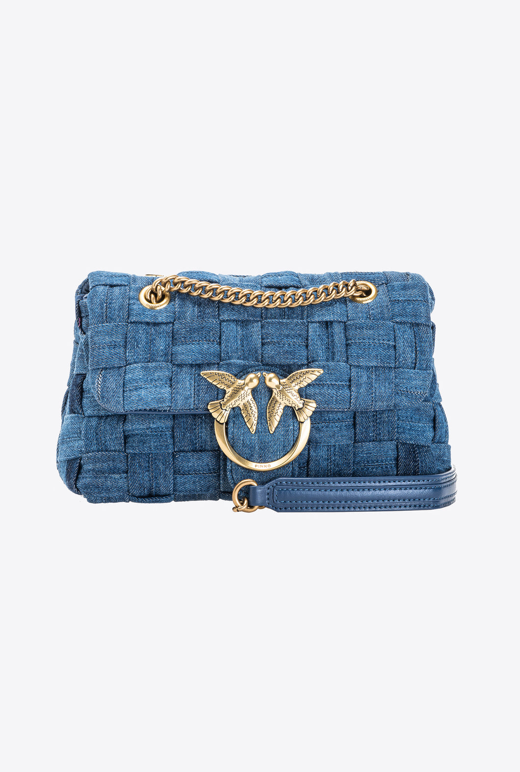 MINI LOVE BAG PUFF DENIM INTRECCIATO