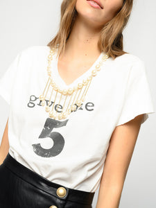 T Shirt Pinko Estroverso Bianco