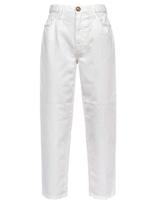 Pantaloni Pinko Fleci Maddie Bianco% Cotone