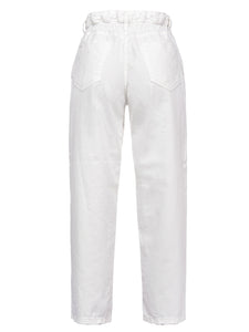 Pantaloni Pinko Fleci Maddie Bianco% Cotone