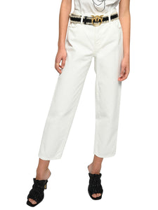 Pantaloni Pinko Fleci Maddie Bianco% Cotone