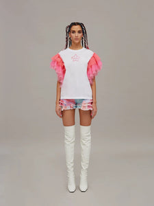 T-Shirt Teen Idol 028616 Bianco rosa